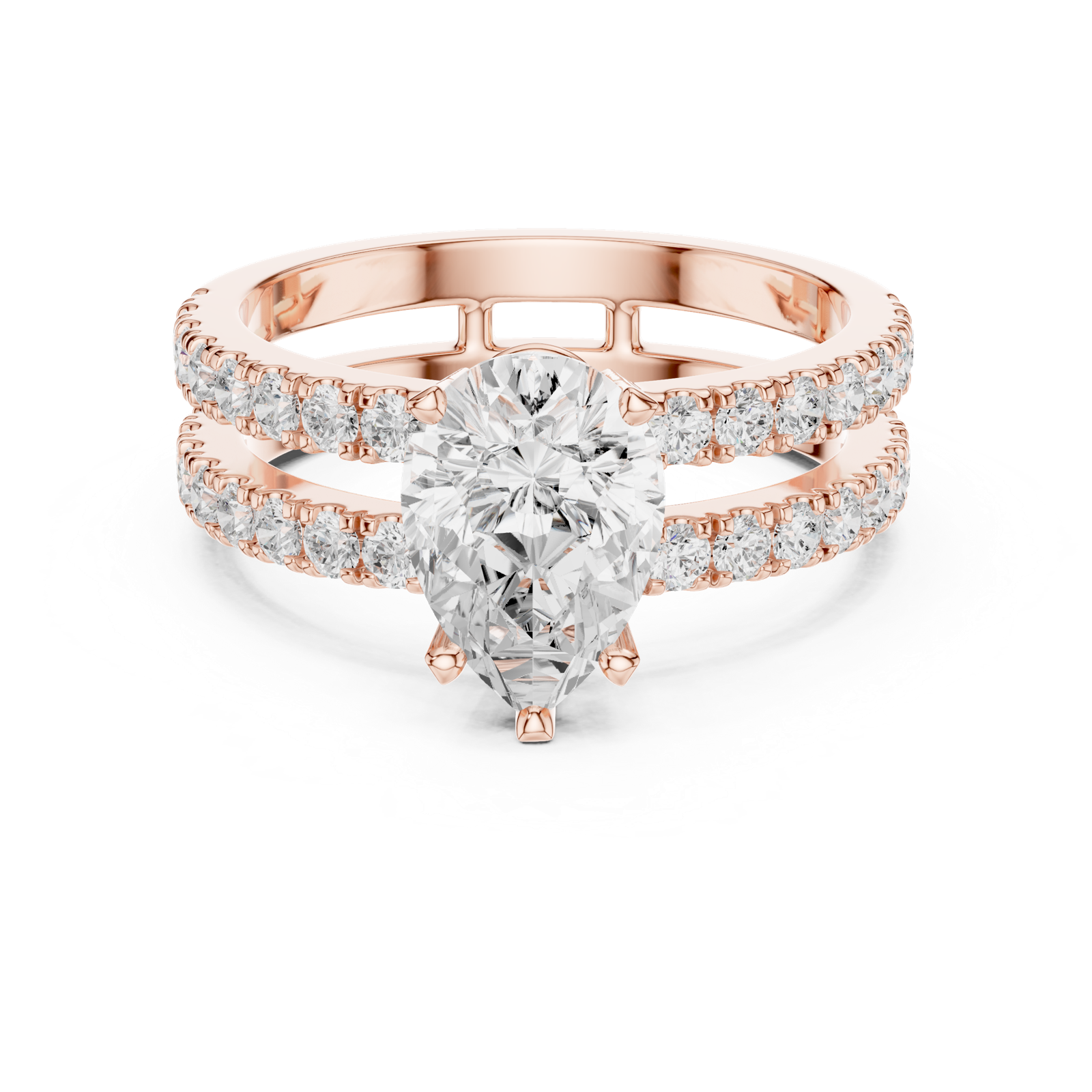 Gold Ring DDLR-1094, Rose Gold, view 4