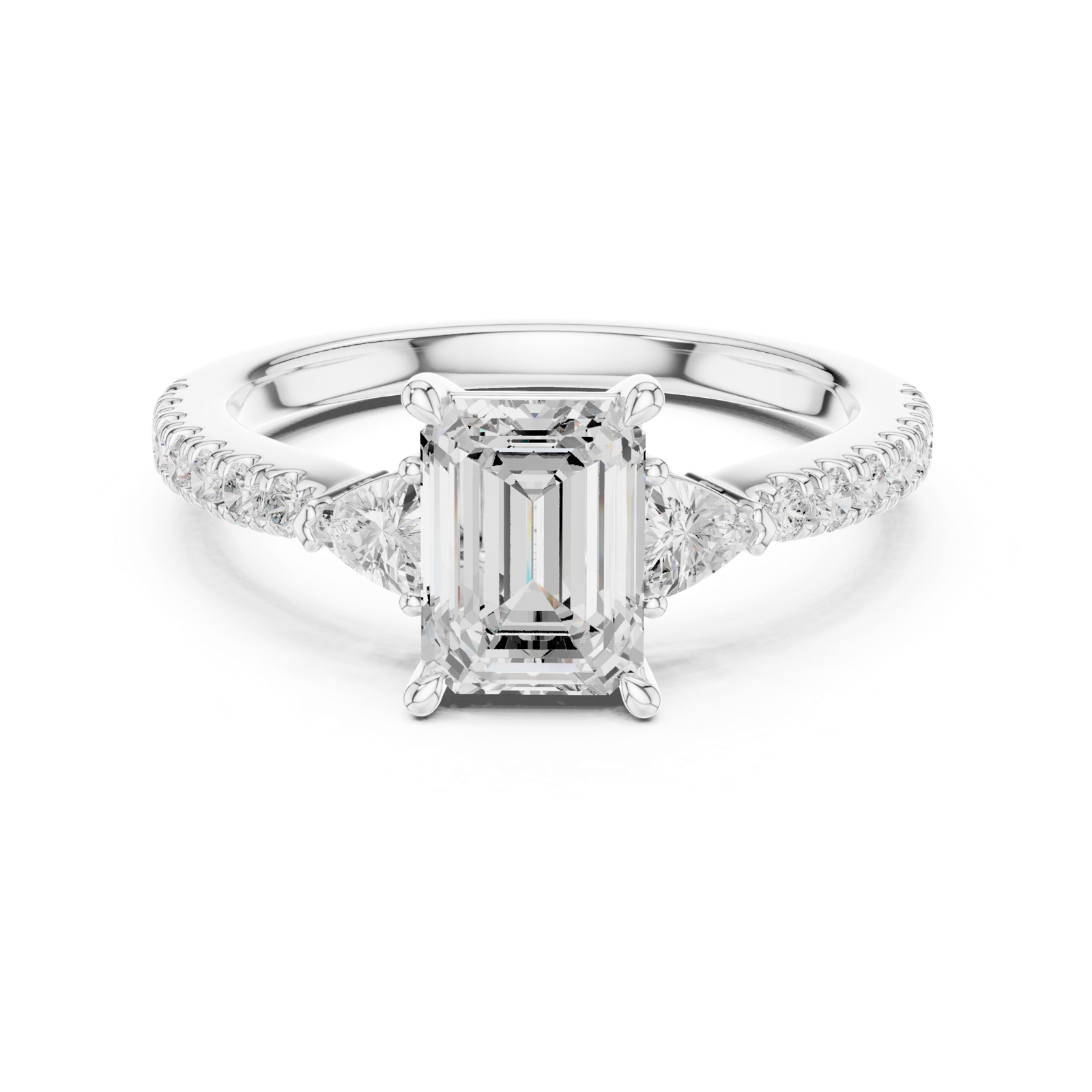 Gold Ring DDLR-857, White Gold, view 4