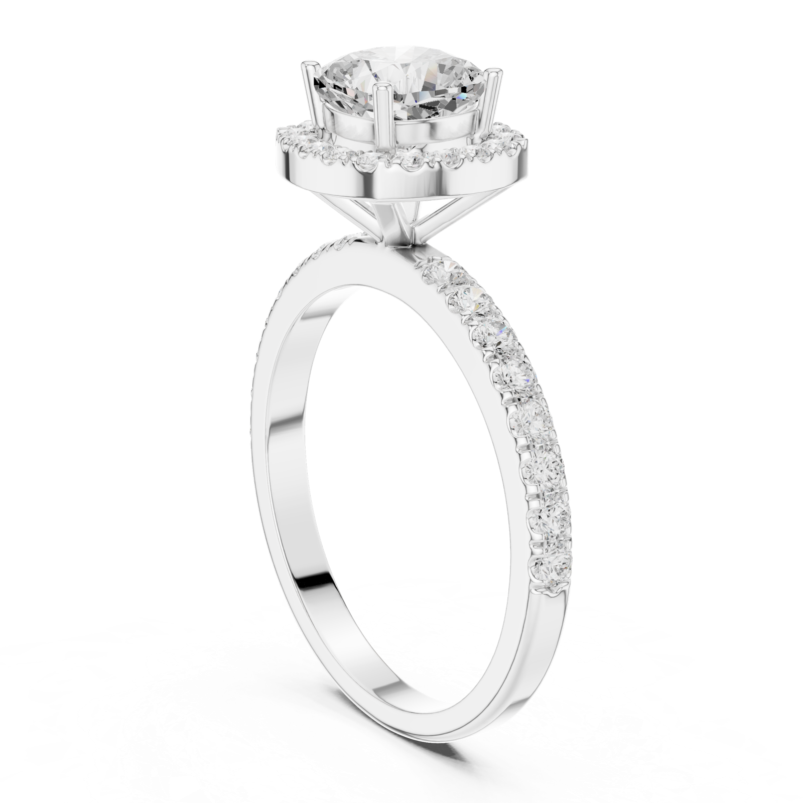 Gold Ring DDLR-1100, White Gold, view 1