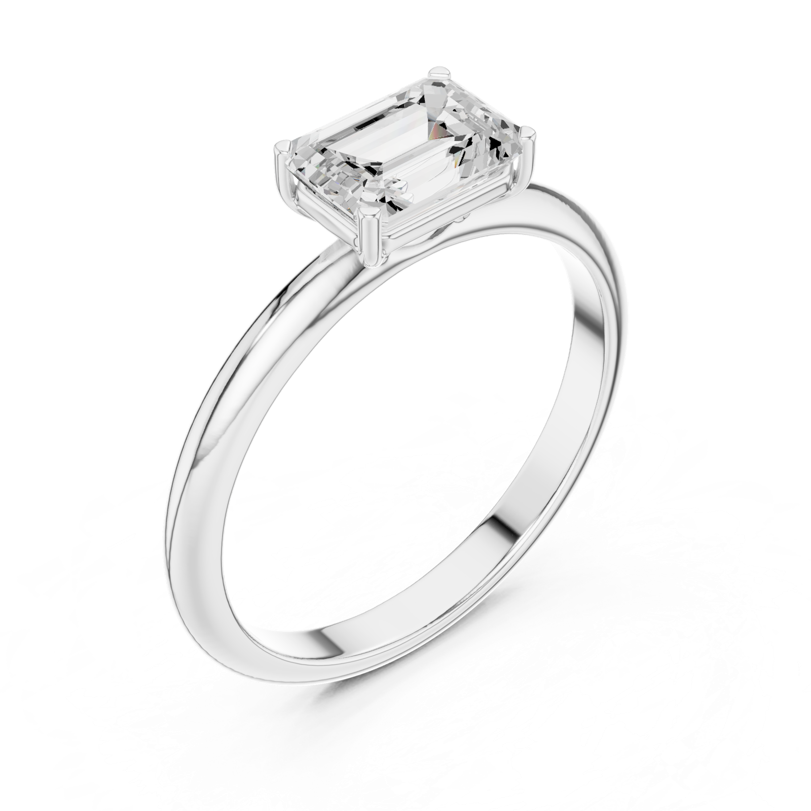 Gold Ring DDLR-1076, White Gold, view 2