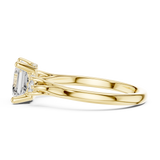 Gold Ring DDLR-164, Asscher center stone, Yellow Gold, view 3