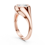 Gold Jewelry L36-4, Round center stone, Rose Gold, view 1
