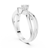 Gold Ring DDLR-829, White Gold, view 1