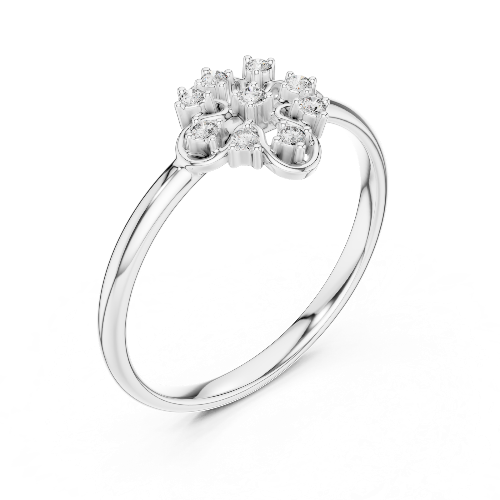 Gold Ring 1 (427), White Gold, view 2