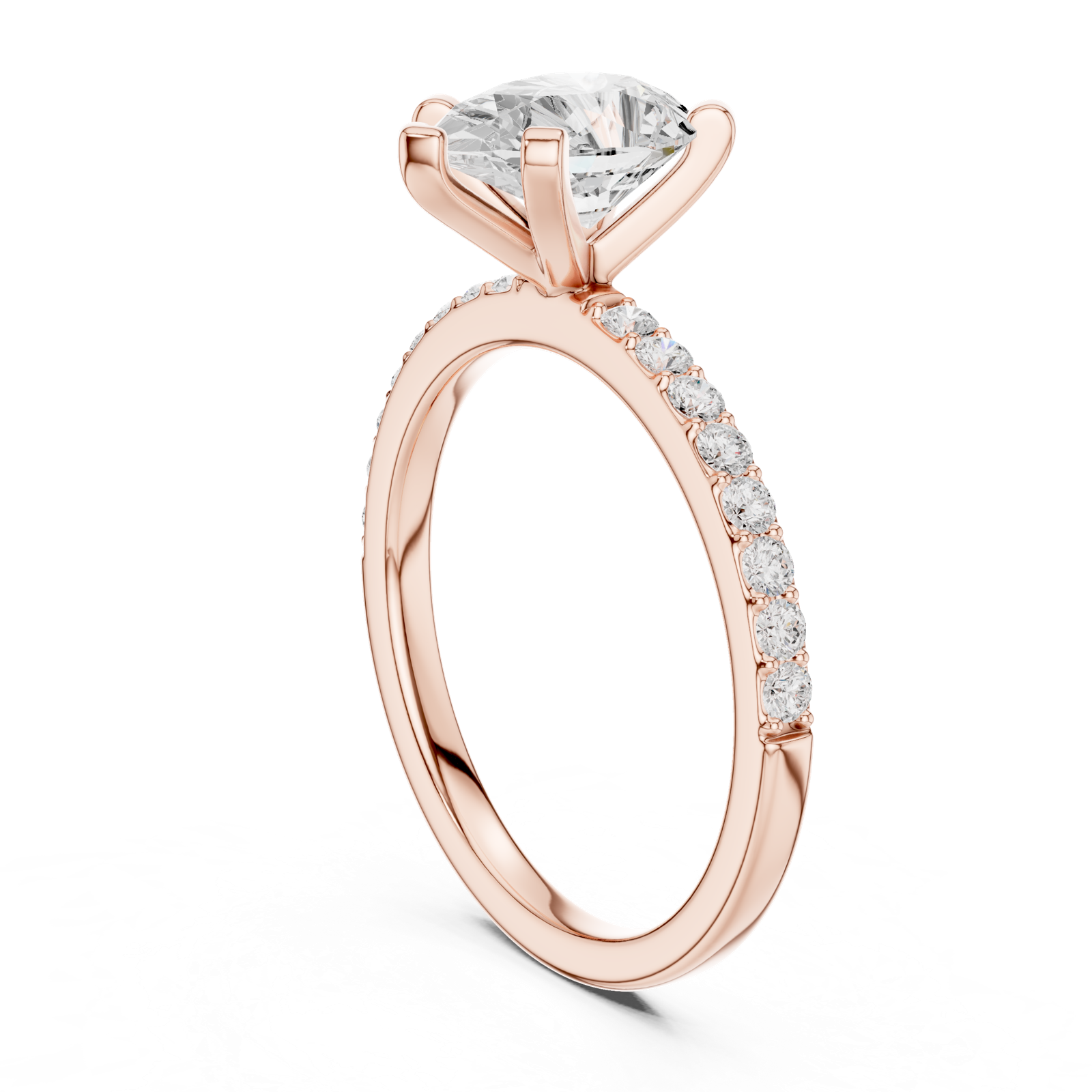 Gold Ring DDLR-889, Rose Gold, view 1