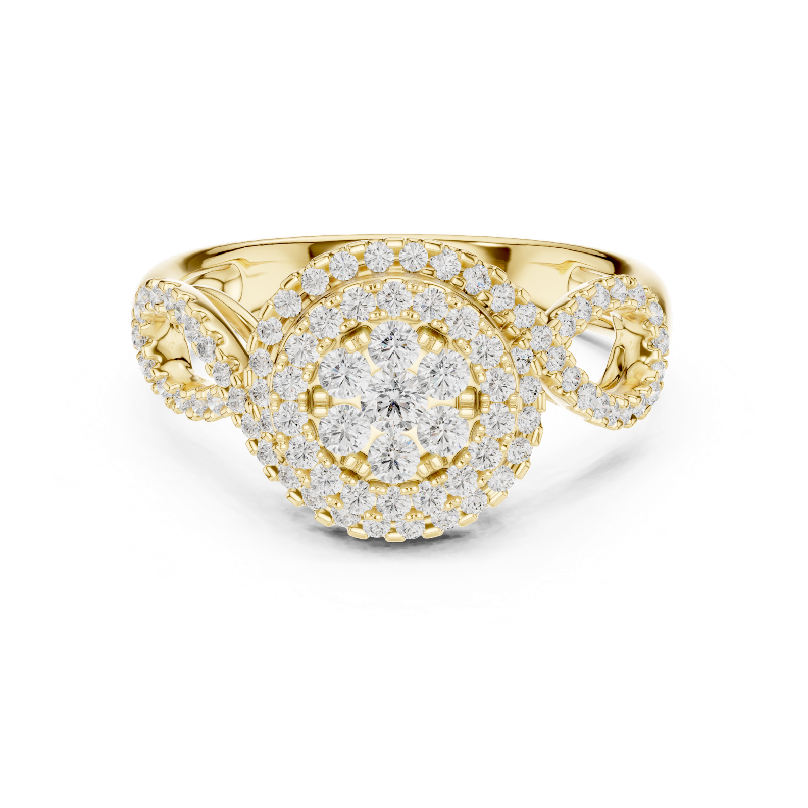 Gold Ring DDLR-757, Yellow Gold, view 4