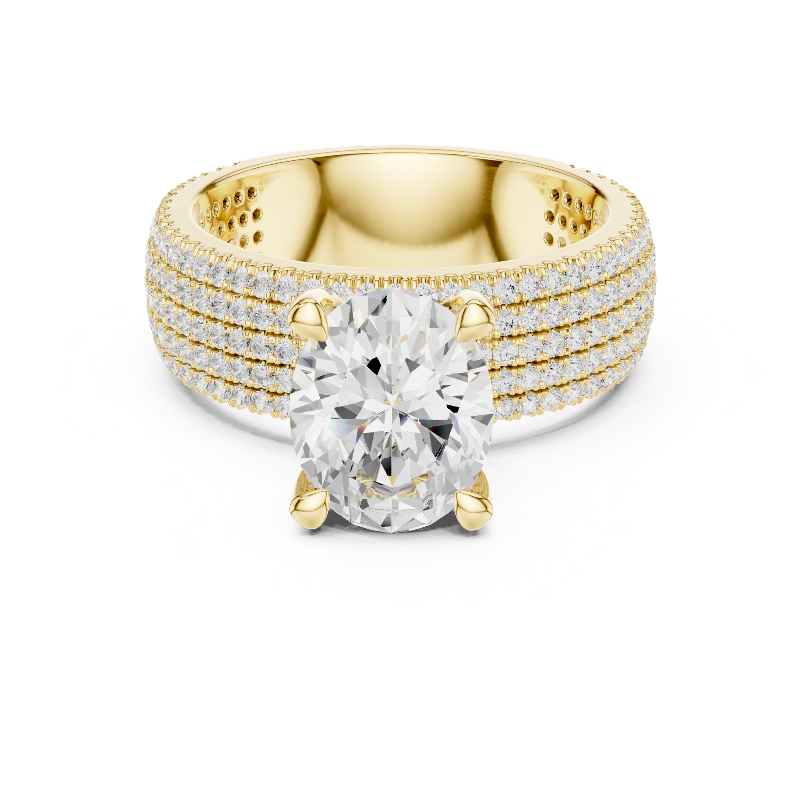 Gold Ring DDLR-261, Yellow Gold, view 4