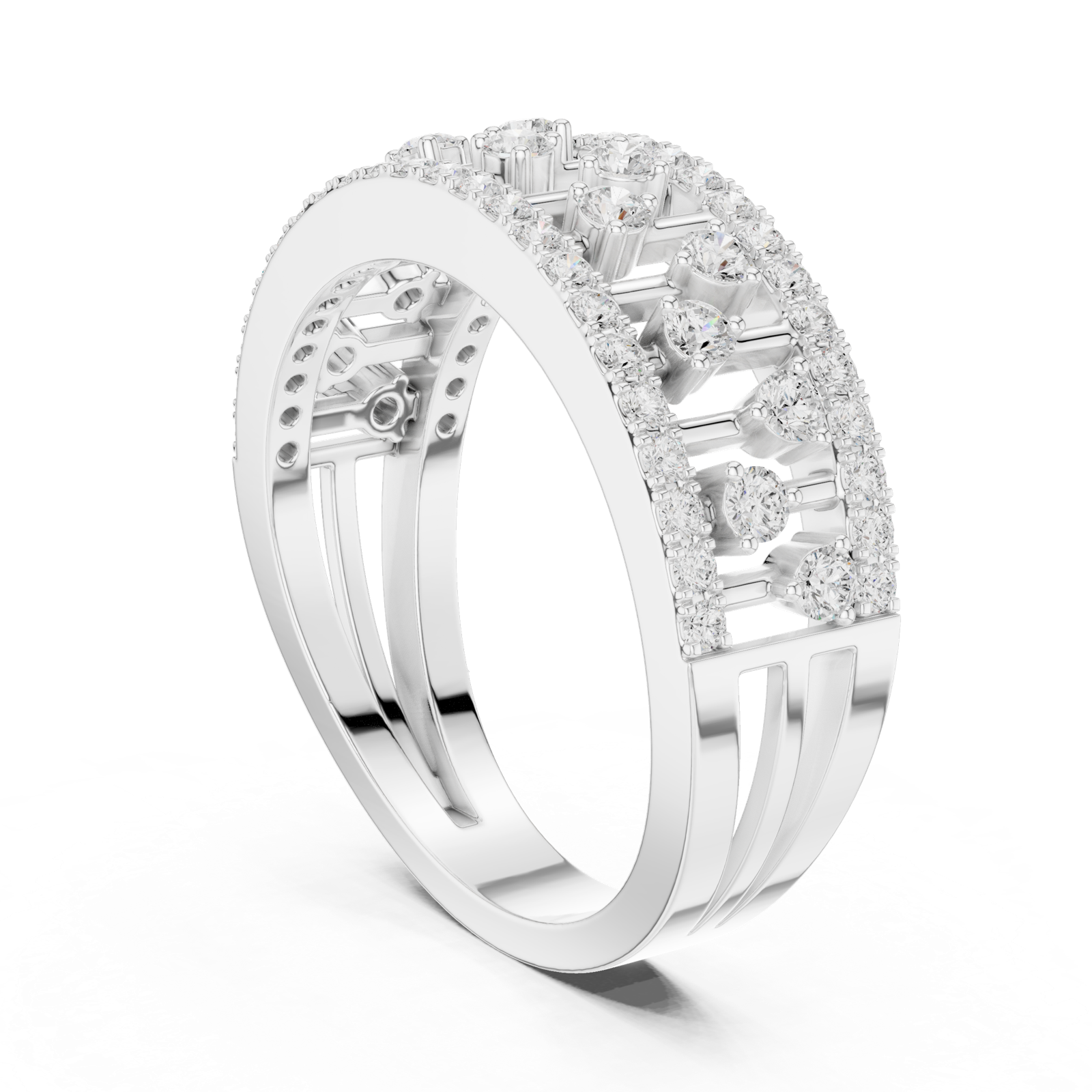 Gold Ring DDLR-775, White Gold, view 1