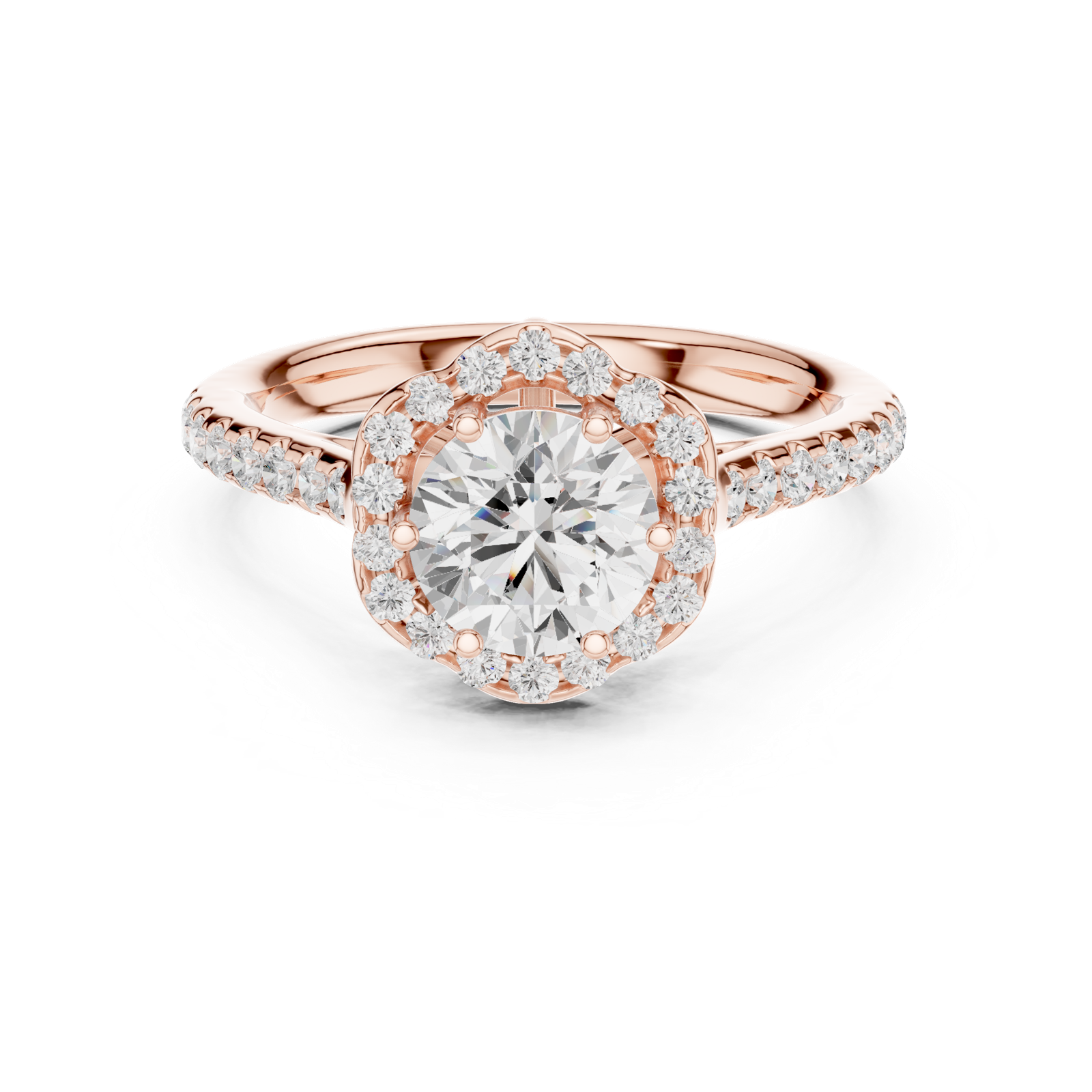 Gold Ring DDLR-677, Rose Gold, view 4