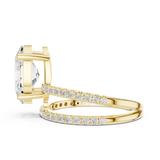 Gold Jewelry L35-39, Oval center stone, Yellow Gold, view 3