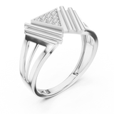 Gold Ring LR-01 (38), White Gold, view 2