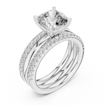 Gold Ring L03-1053, White Gold, view 2