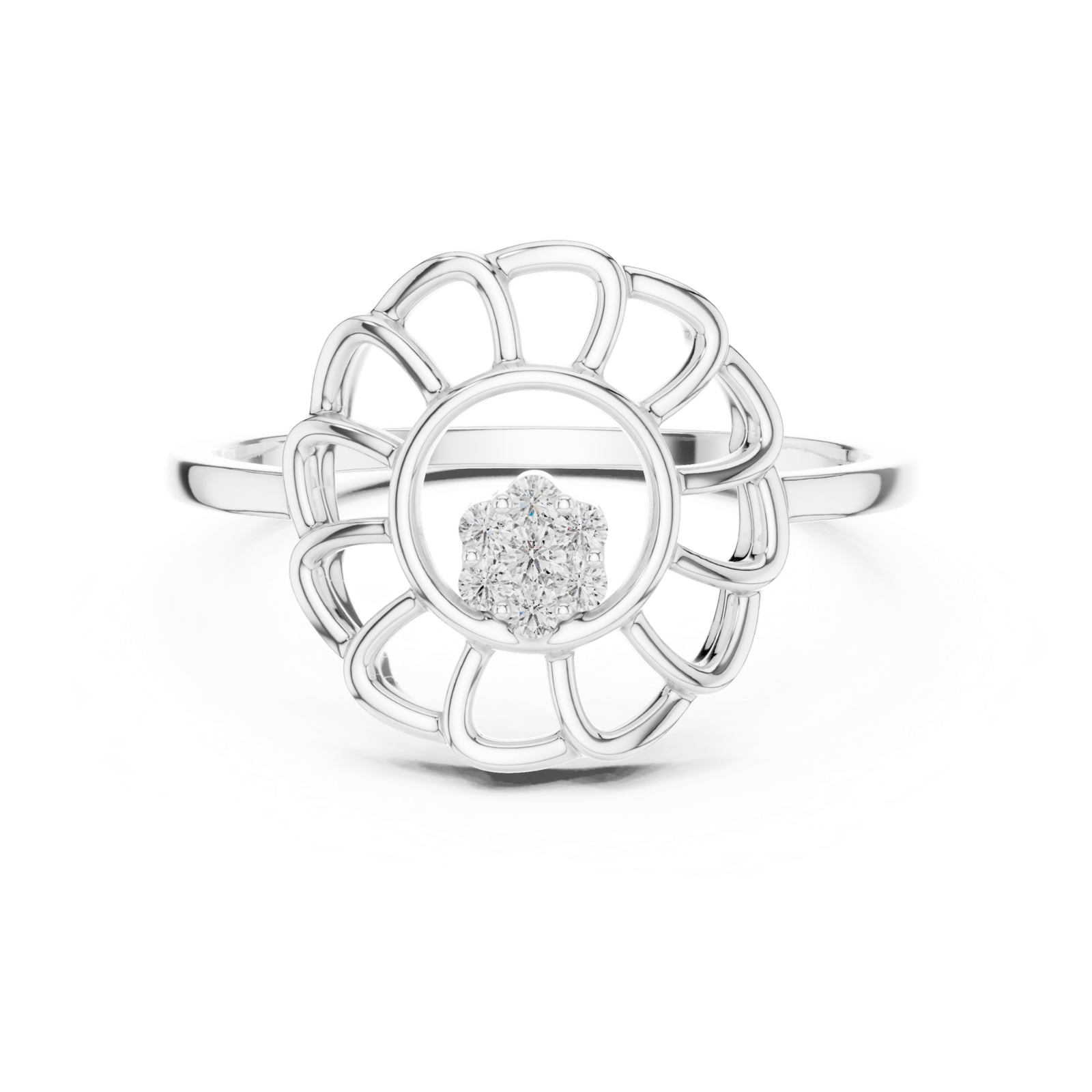 Gold Ring DR-6203, White Gold