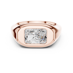 Gold Jewelry L36-4, Radiant center stone, Rose Gold, view 4