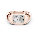 Gold Jewelry L36-4, Radiant center stone, Rose Gold, view 4