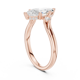 Gold Ring DDLR-972, Rose Gold, view 1