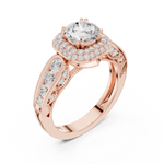 Gold Ring DDLR-776, Rose Gold, view 2