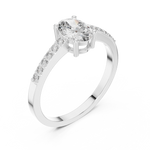 Gold Ring ALR-114, White Gold, view 2
