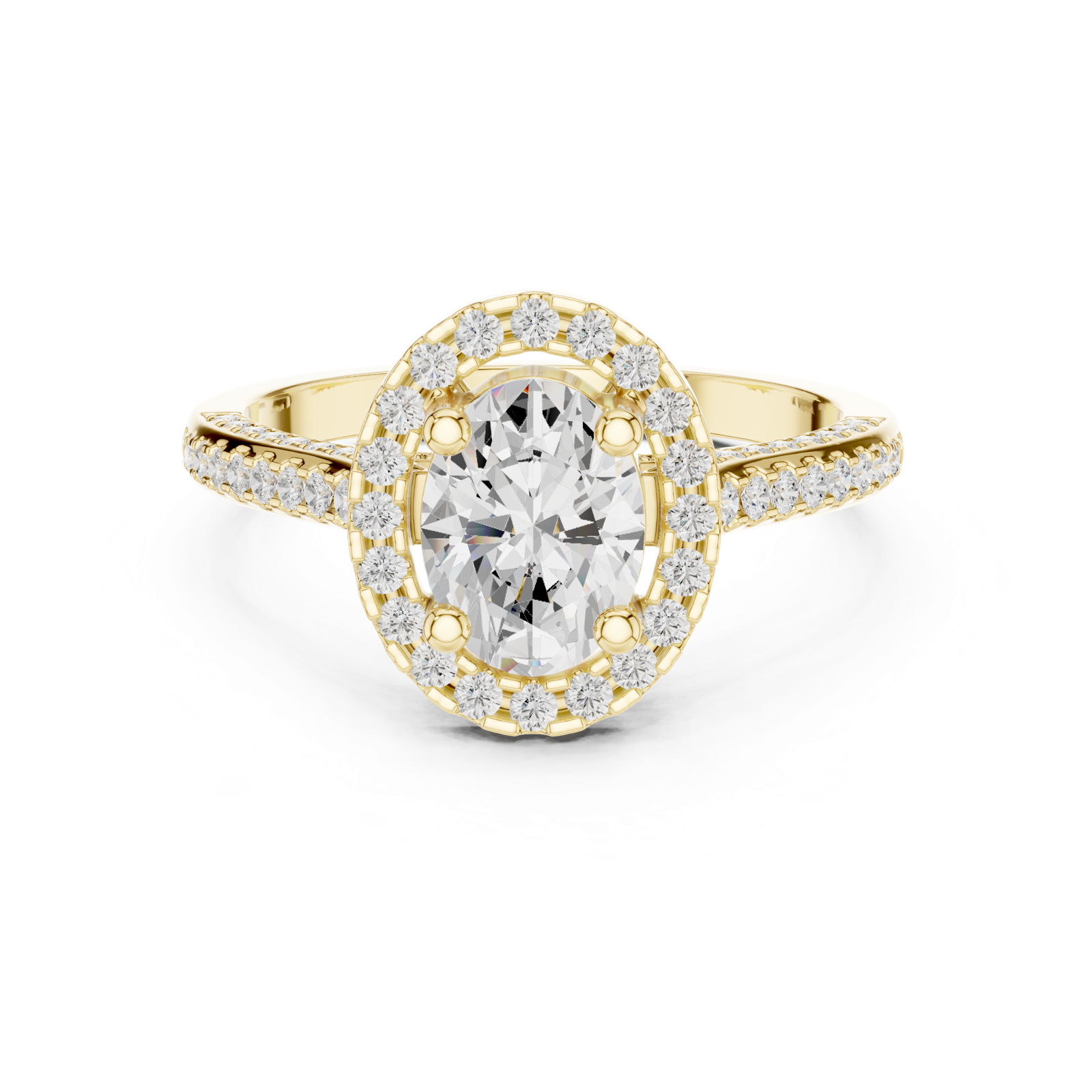 Gold Ring DDLR-415, Yellow Gold, view 4