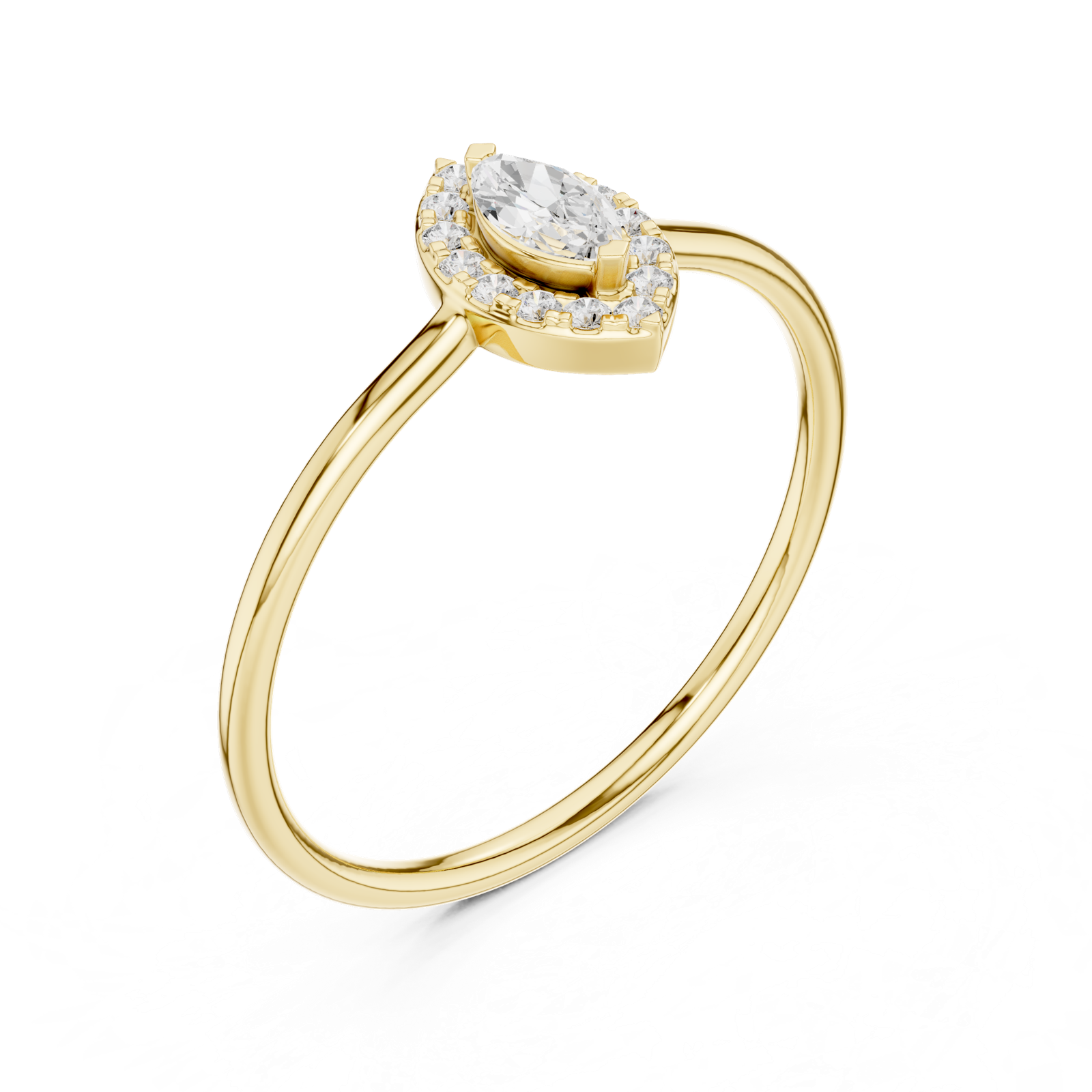 Gold Ring HLR-205, Yellow Gold, view 2