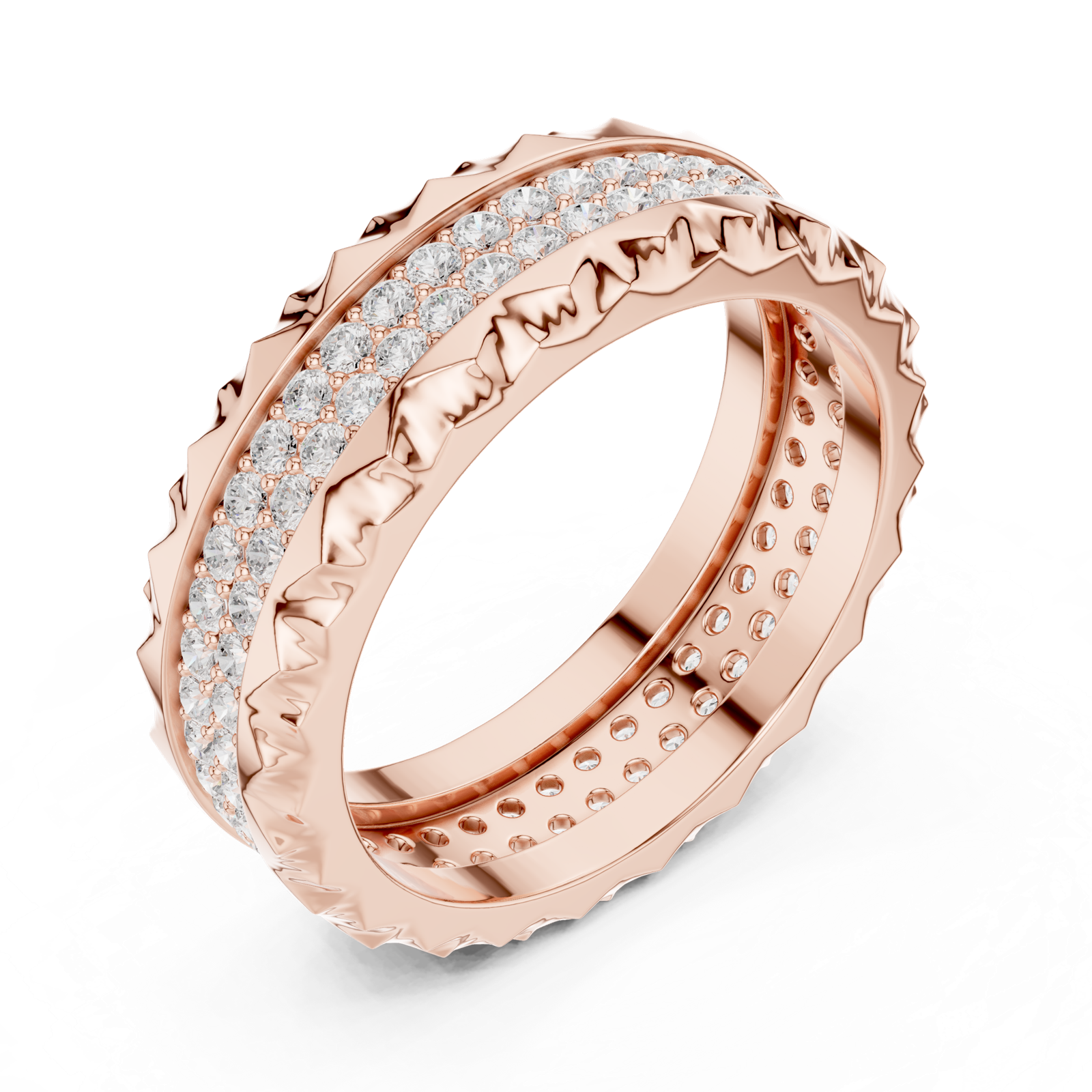 Gold Ring DDLR-423, Rose Gold, view 2