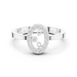 Gold Ring R28, White Gold