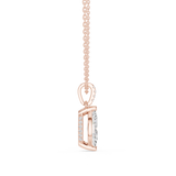 Gold Jewelry DDPO-009, Marquise center stone, Rose Gold, view 3