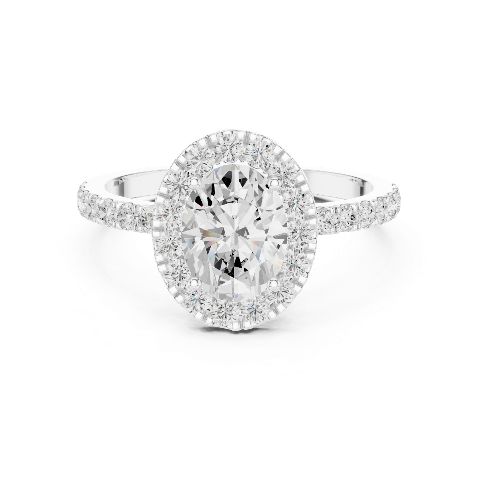 Gold Ring DDLR-1054, White Gold, view 4