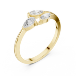 Gold Ring HLR-235, Yellow Gold, view 2