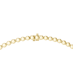 14K Solid Gold Lab Diamond Tennis Necklace, Yellow Gold, view 4