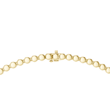 14K Solid Gold Lab Diamond Tennis Necklace, Yellow Gold, view 4