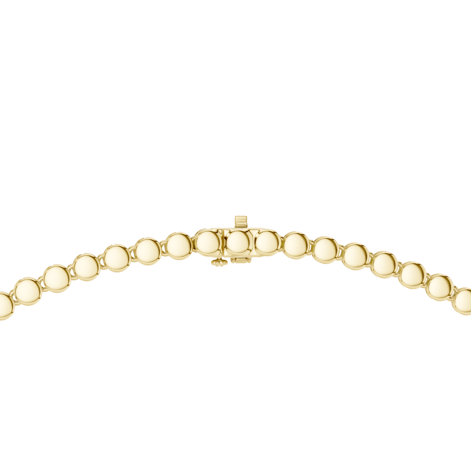 14K Solid Gold Lab Diamond Tennis Necklace, Yellow Gold, view 4