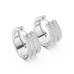 Gold Earrings GER-0382, White Gold, view 2