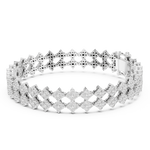 14K Solid Gold Lab Diamond Bracelet, White Gold, view 1