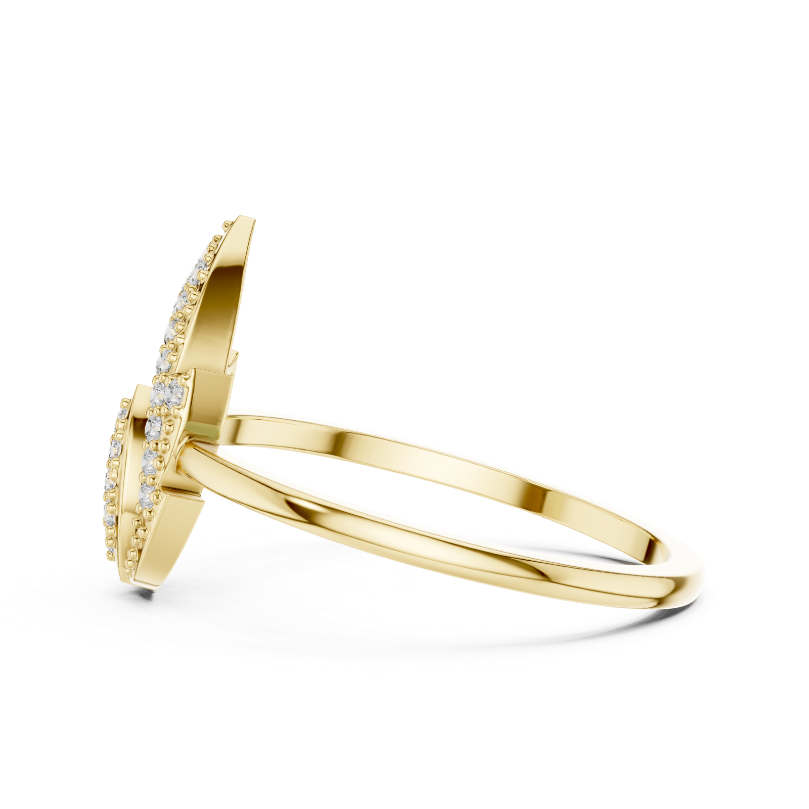 Gold Ring DR-6321, Yellow Gold, view 3