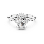Gold Jewelry L35-123, Radiant center stone, White Gold, view 4