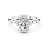 Gold Jewelry L35-123, Radiant center stone, White Gold, view 4