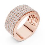Gold Ring DDLR-428, Rose Gold, view 2