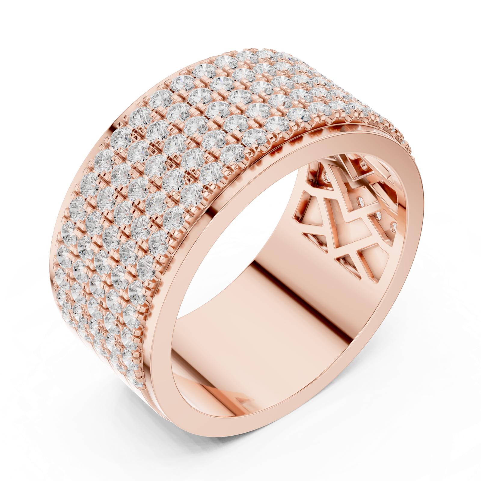 Gold Ring DDLR-428, Rose Gold, view 2