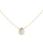 Gold Jewelry DDPO-007, Pear center stone, Yellow Gold, view 4