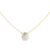 Gold Jewelry DDPO-007, Pear center stone, Yellow Gold, view 4