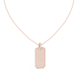 14K Solid Gold Lab Diamond Pendant Necklace, Rose Gold, view 4