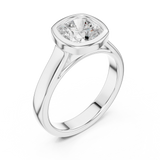Gold Jewelry L36-3, Cushion center stone, White Gold, view 2