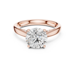 Gold Jewelry L36-18, Round center stone, Rose Gold, view 4