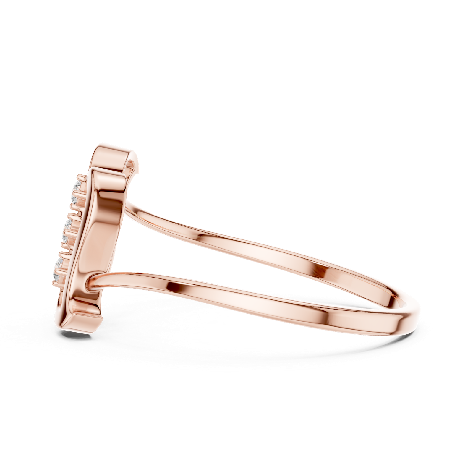 Gold Ring 1 (146), Rose Gold, view 3