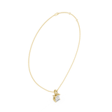 Gold Jewelry DDPO-009, Princess center stone, Yellow Gold, view 1