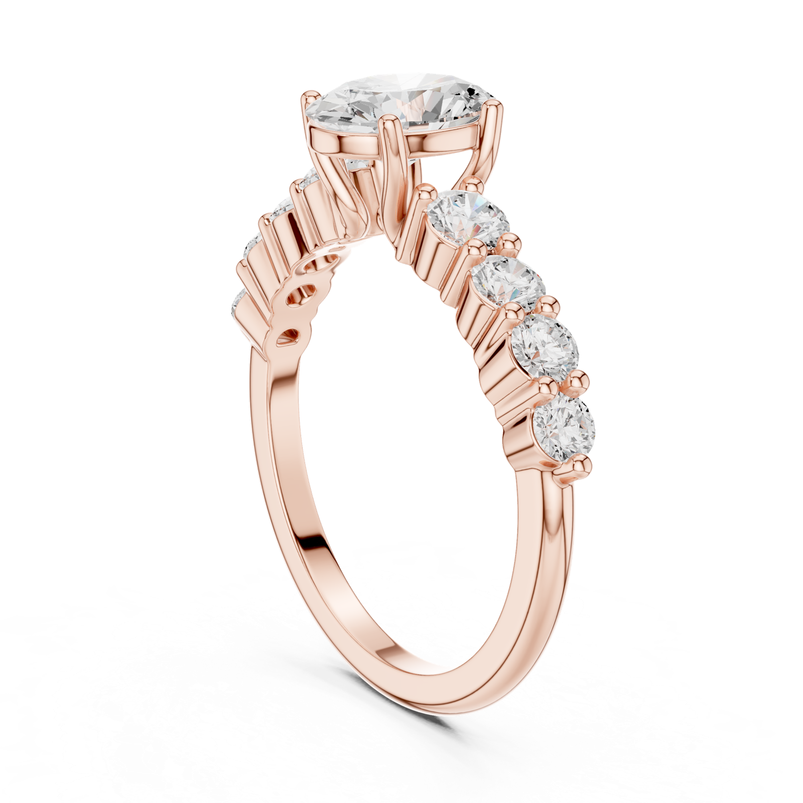 Gold Ring DDLR-1056, Rose Gold, view 1