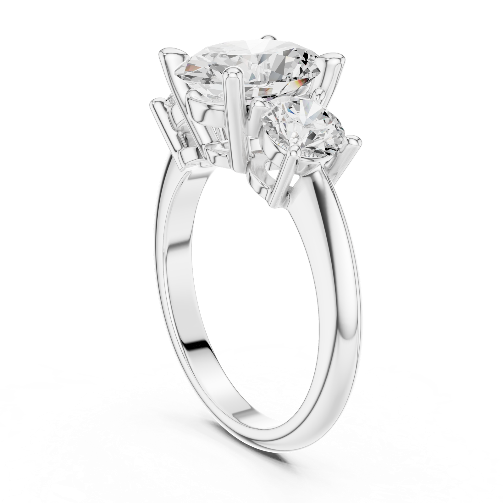 Gold Ring DDLR-902, White Gold, view 1