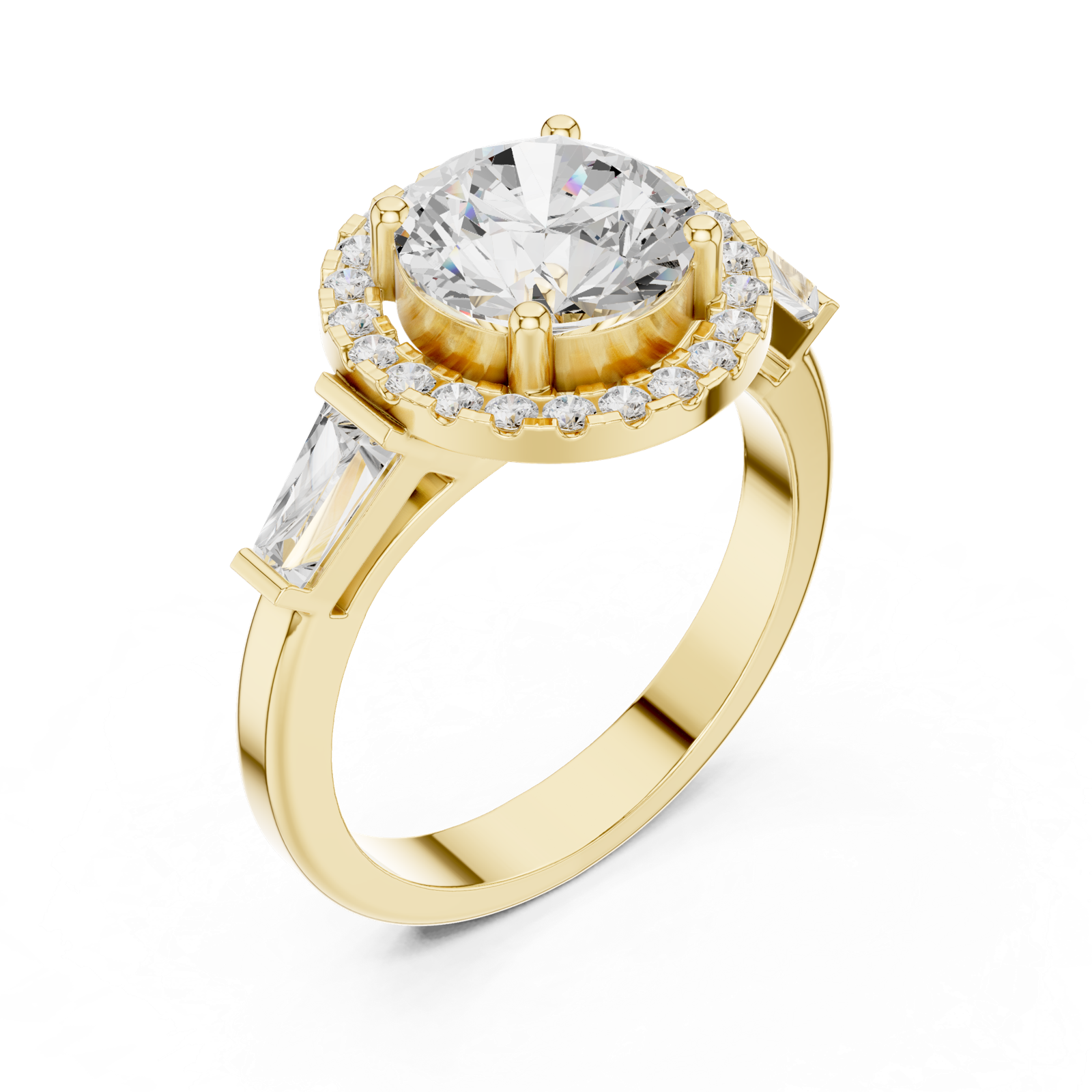 Gold Ring DDLR-342, Yellow Gold, view 2