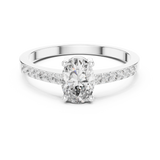 Gold Ring ALR-114, White Gold, view 4